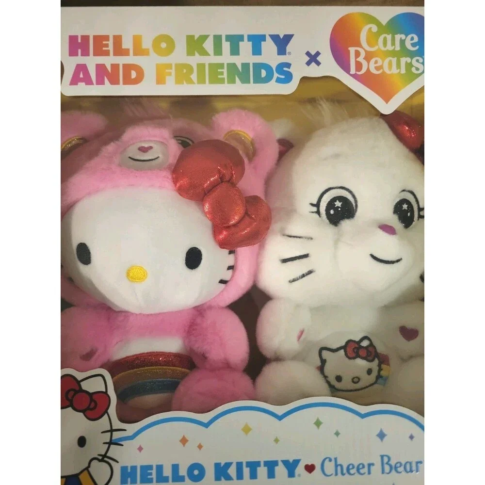 Hello Kitty and Friends x Care Bears HELLO KITTY CHEER BEAR 2 Pack SEALED